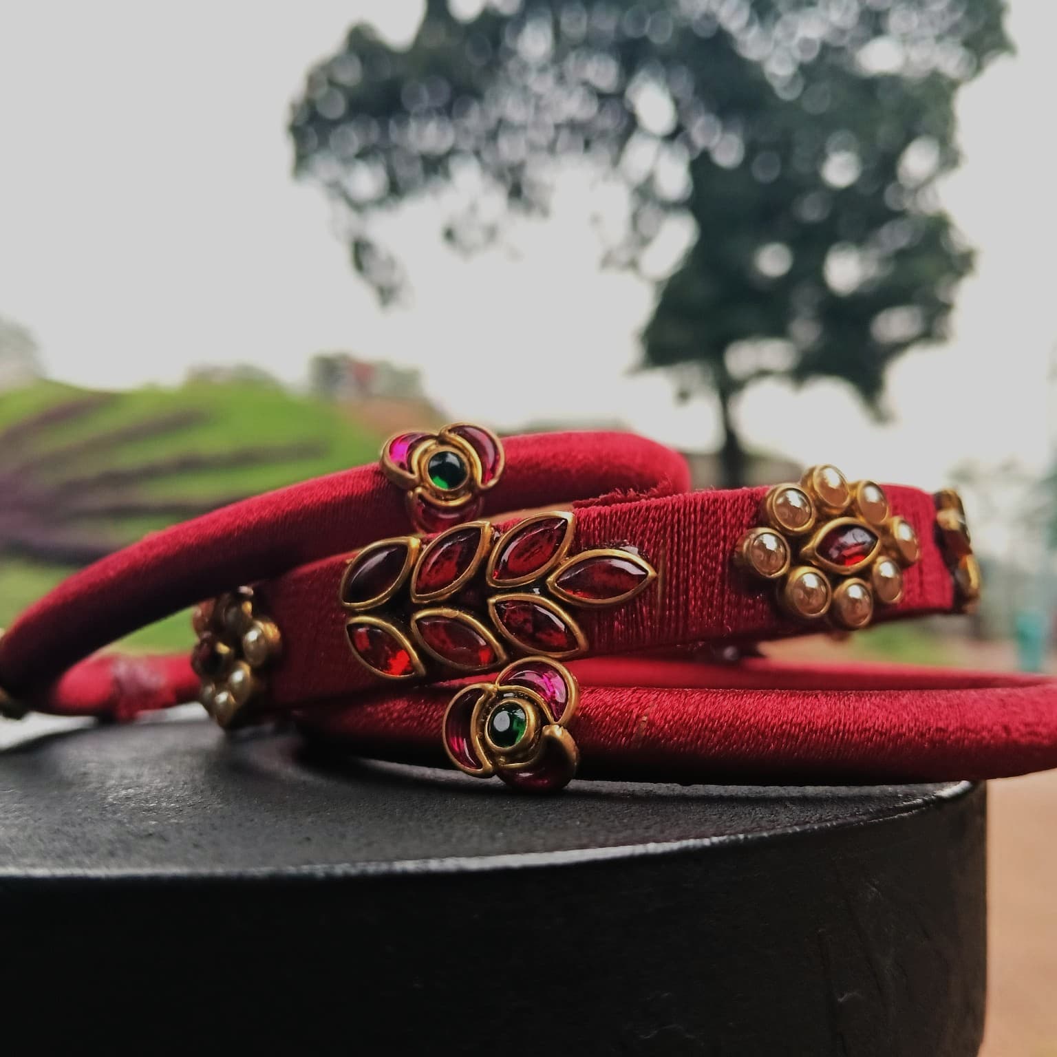 Red Color Hand-Made Bangles